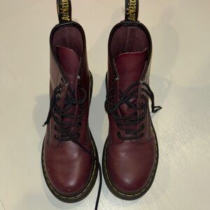Vintage Dr. Martens Women's Cherry Red Combat Boots